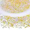 2 Bag Glass & Seed Beads, with Glitter Powder, Imitation Pearl & Transparent & Inside Colours, Moon & Star & Round, Champagne Yellow, 2~16x2~11.5mm, Hole: 0.8~1.2mm