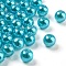 Imitation Pearl Acrylic Beads, Dyed, Round, Aquamarine, 10x9.5mm, Hole: 2.5mm, about 1070pcs/pound