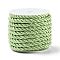 Polyester Cord, Twisted Cord, Light Green, 5mm, about 4.37 yards(4m)/roll