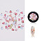 Paper Cabochons for Christmas, Nail Art Decorations, Mixed Shapes, 3~8x2~6x0.1mm, about 50pcs/box