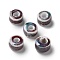 Handmade Porcelain Beads, Flat Round, Slate Blue, 9.5~10x6mm, Hole: 3mm