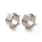 Non-Tarnish Polishing 304 Stainless Steel Polygon Hoop Earrings, Stainless Steel Color, 13x6mm