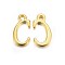 Golden Plated Alloy Letter Pendants, Rack Plating, Cadmium Free & Lead Free, Letter.C, 15x8x2mm, Hole: 1.5mm