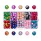 Round Transparent Crackle Glass Beads, Mixed Color, 8mm, Hole: 1.3~1.6mm, about 180~200pcs/box