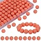 80Pcs Round Silicone Focal Beads, Chewing Beads For Teethers, DIY Nursing Necklaces Making, Light Salmon, 15mm, Hole: 2mm