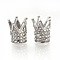 304 Stainless Steel Beads, with Rhinestones, Crown, Stainless Steel Color, 12x10mm, Hole: 1mm