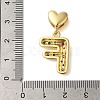 Rack Plating Brass Micro Pave Clear Cubic Zirconia Perdants KK-C067-12G-F-3