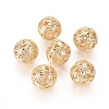 Hollow Brass Beads KK-L180-048G-1