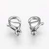 Tarnish Resistant 304 Stainless Steel Lobster Claw Clasps Hand Polished STAS-F125-9x6mm-P-2