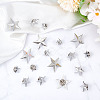 18Pcs 3 Styles Pentagram Alloy Brooches JEWB-GA0001-35P-4