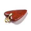 Natural Red Jasper Pendants G-E570-01G-02-3