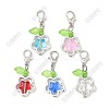 Star Alloy & Glass Pendant Decorations HJEW-JM03274-02-S-1