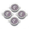 Alloy Enamel Links Connectors ENAM-TAC0003-01S-01F-1