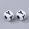 White Opaque Acrylic Beads MACR-R869-02Y-2