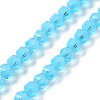 Electroplate Transparent Glass Beads Strands EGLA-I018-FA06-1