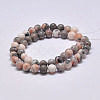 Natural Pink Zebra Jasper Beads Strands G-P231-01-8mm-3