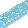 Imitation Jade Electroplate Glass Beads Strands EGLA-F029-J4mm-A03-1