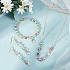 48Pcs 8 Colors Evil Eye Alloy Enamel European Beads ENAM-NB0001-50-2