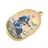 Printed 304 Stainless Steel Pendants STAS-P419-13G-04-2