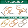 9Pcs 3 Colors Adjustable Iron Buckles for Chain Strap Bag IFIN-BBC0001-04A-2