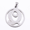 Non-Tarnish 304 Stainless Steel Pendants STAS-K162-070P-2