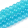 Baking Paint Imitation Jade Glass Round Bead Strands X-DGLA-Q021-6mm-07-1