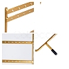 5-Tier Iron Earring Display Stands with Wooden Base PW-WG19928-01-3