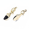 Rack Plating Alloy Enamel Pendant Rhinestone Settings ENAM-T011-133D-3