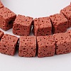 Synthetic Lava Rock Bead Strands G-N0104-8mm-12-1