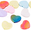 10Pcs UV Plating Opaque Acrylic Beads OACR-TA0001-11-3
