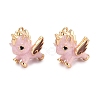 Brass Micro Pave Clear Cubic Zirconia Pendants KK-Q074-20G-1