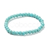 Synthetic Turquoise Beaded Stretch Bracelets BJEW-A117-B-14-2