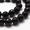 Natural Dyed & Heated Black Onyx Beads Strands X-G-D840-22-10mm-3