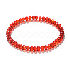 4mm Prism Faceted Rondelle Glass Beaded Stretch Bracelets for Women EH2213-2-1