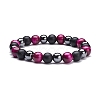 Round Stone Beads Stretch Bracelets BJEW-JB07259-04-1