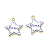 Printed Brass Pendants KK-CBA42CA-08G-06-1