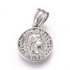 304 Stainless Steel Pendants STAS-E449-62AS-1