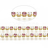 Brass Rhinestone Strass Chains CHC-N017-001A-A22-3