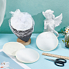 Satin Fabric with Polyester Flat Round Fascinator Hat Base for Millinery FIND-WH0173-320A-4