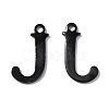 304 Stainless Steel Alphabet Charms STAS-H122-J-EB-1