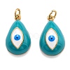 Brass Enamel Pendants KK-O140-01H-G-1
