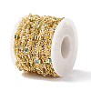 Enamel Flower & Glass Square Link Chains CHC-P009-36G-4