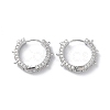 Brass Micro Pave Cubic Zirconia Hoop Earrings EJEW-P259-02P-1