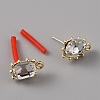 Alloy Rhinestone Stud Earrings LS-FIND-WH0120-25C-01-2