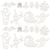 20Pcs 10 Styles 201 & 304 Stainless Steel Pendants STAS-SC0005-15-1