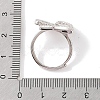 925 Sterling Silver Micro Pave Cubic Zirconia Adjustable Ring Settings STER-B003-15P-4