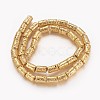 Electroplated Natural Lava Rock Beads Strands G-P400-03G-1