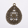 Teardrop Alloy Pendant Rhinestone Settings EA005Y-AB-2