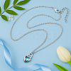 4Pcs 4 Colors Heart Brass Cubic Zirconia Pendant Necklaces for Women NJEW-HY0001-28-4