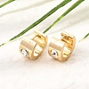 201 Stainless Steel Rhinestone Hoop Earrings SA-CBA4A0D-03G-2